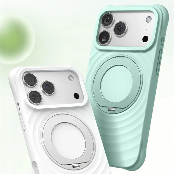 Wavy Ripple Texture Magnetic iPhone Case with Ring-Exoticase-Exoticase