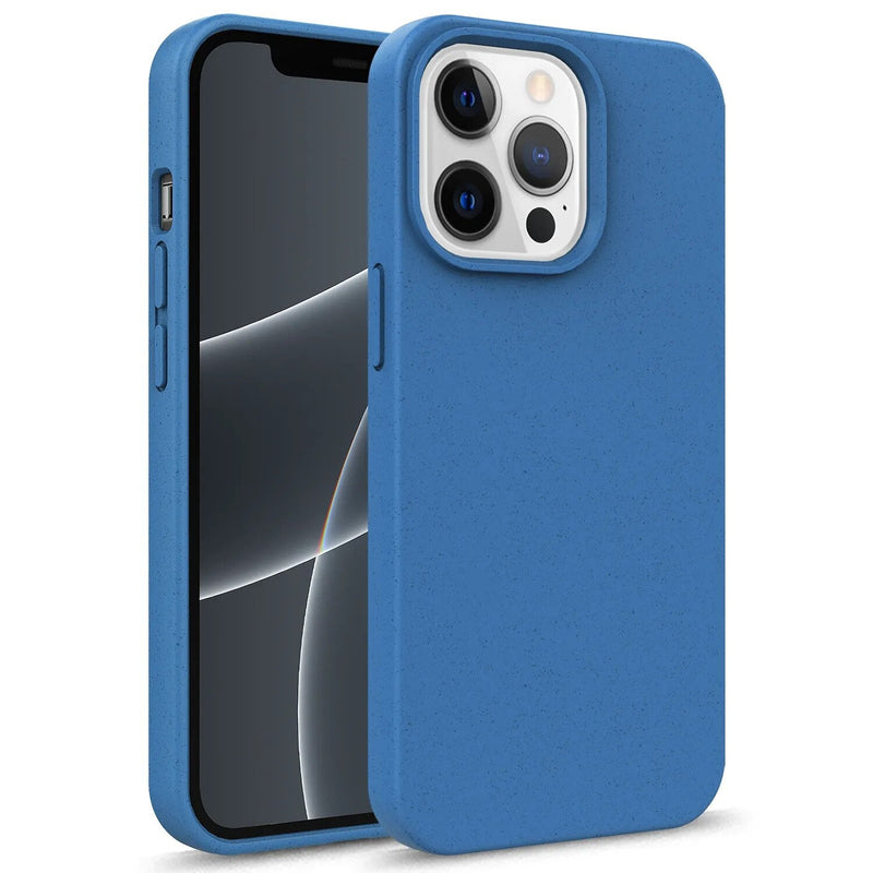Wheat Straw Matte iPhone Case-Exoticase-For iPhone 15 Pro Max-Navy Blue-