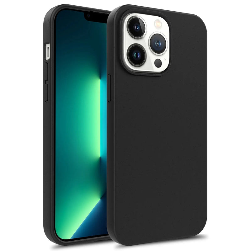 Wheat Straw Matte iPhone Case-Exoticase-For iPhone 15 Pro Max-Black-