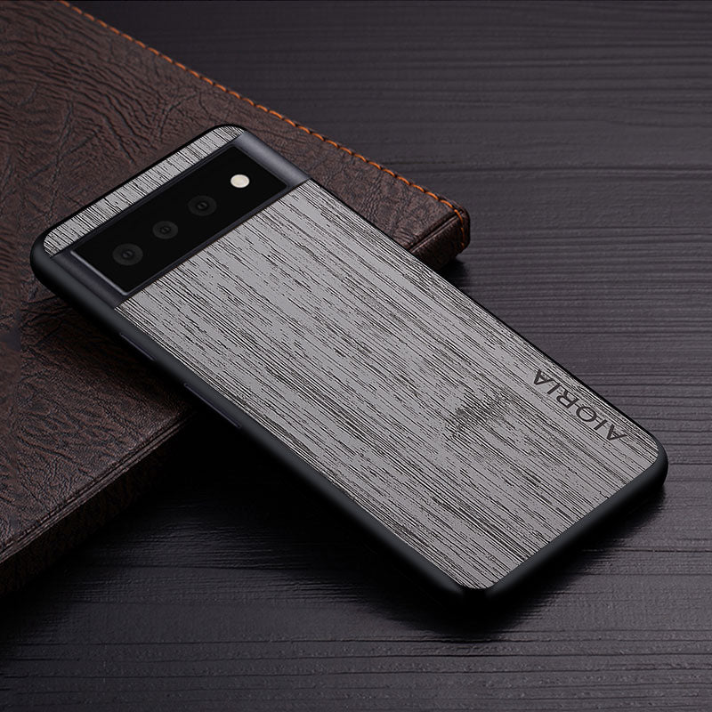 Wood Bark Texture Smooth Google Pixel Case-Exoticase-Pixel 6 Pro-Light Gray-