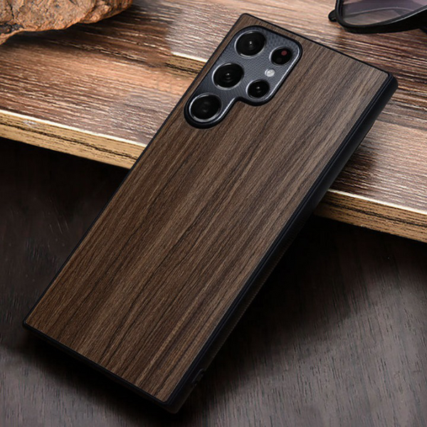 Wood Grain Samsung Case-Exoticase-for Galaxy S23 Ultra-Brown-