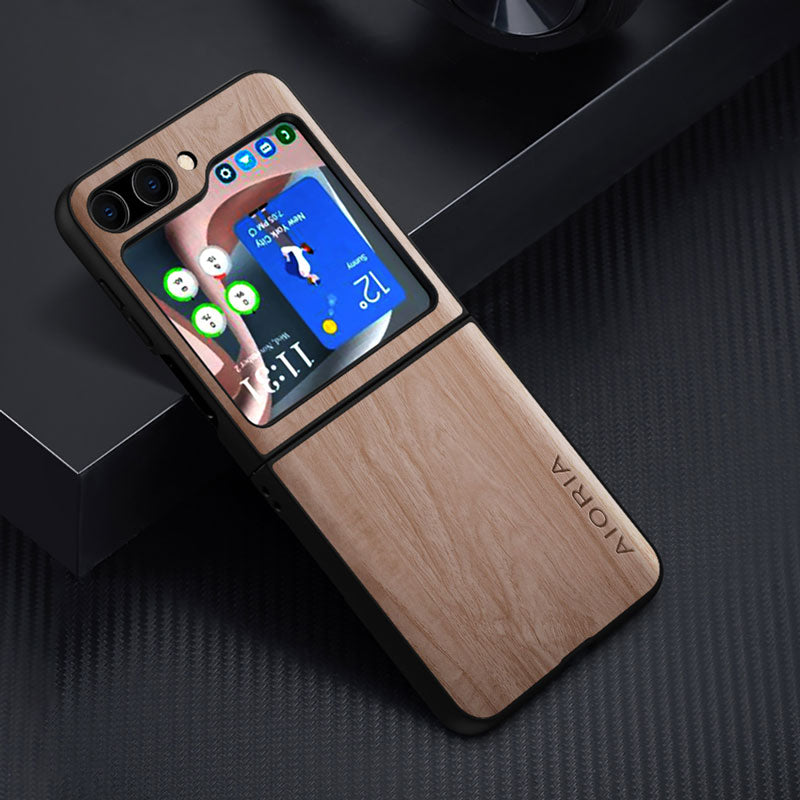 Wood Pattern Samsung Z Flip 5 Case-Exoticase-Beige-Exoticase