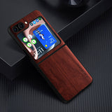 Wood Pattern Samsung Z Flip 5 Case-Exoticase-Brown-Exoticase
