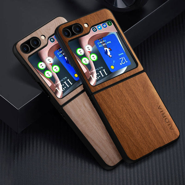 Wood Pattern Samsung Z Flip 5 Case-Exoticase-Exoticase