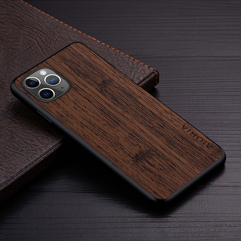 Wood Pattern iPhone Case-Exoticase-For iPhone 14 Pro Max-Coffee-