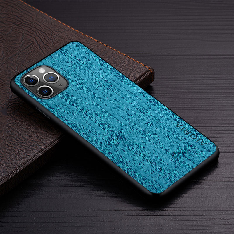 Wood Pattern iPhone Case-Exoticase-For iPhone 14 Pro Max-Cyan-