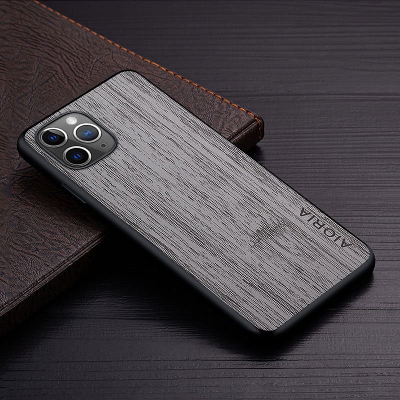 Wood Pattern iPhone Case-Exoticase-For iPhone 14 Pro Max-Light Gray-
