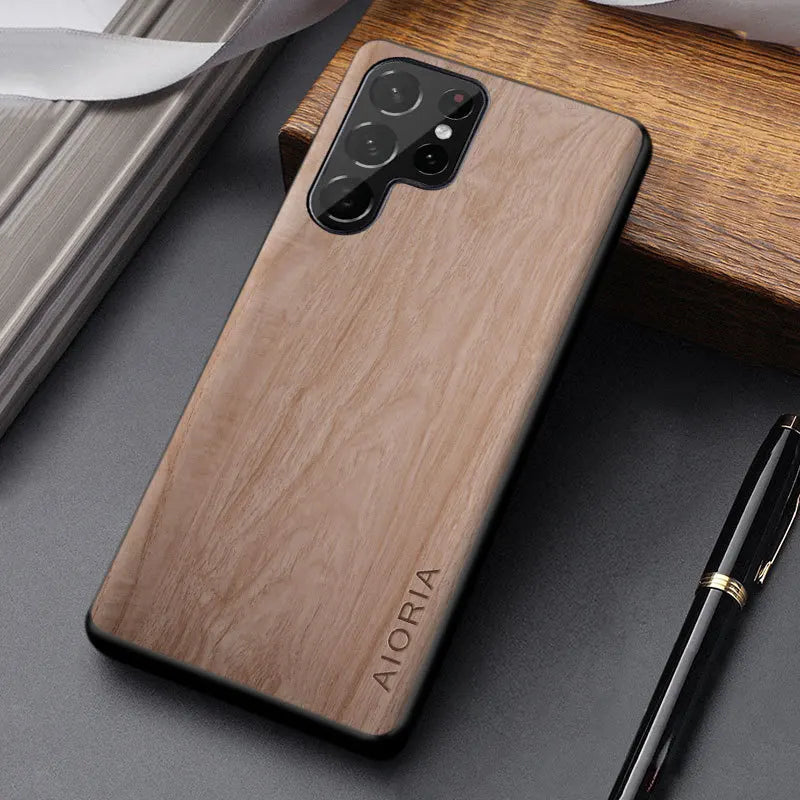 WoodWorld Samsung Galaxy Case-Exoticase-Galaxy S25 Edge-White Poplar-Exoticase