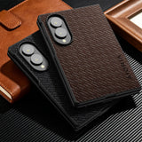 Woven Pattern Premium PU Leather Samsung Fold Case-Exoticase-Exoticase