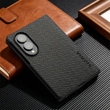 Woven Pattern Premium PU Leather Samsung Fold Case-Exoticase-for Z Fold 8 Ultra-Gray-Exoticase
