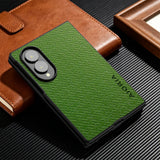 Woven Pattern Premium PU Leather Samsung Fold Case-Exoticase-for Z Fold 8 Ultra-Green-Exoticase