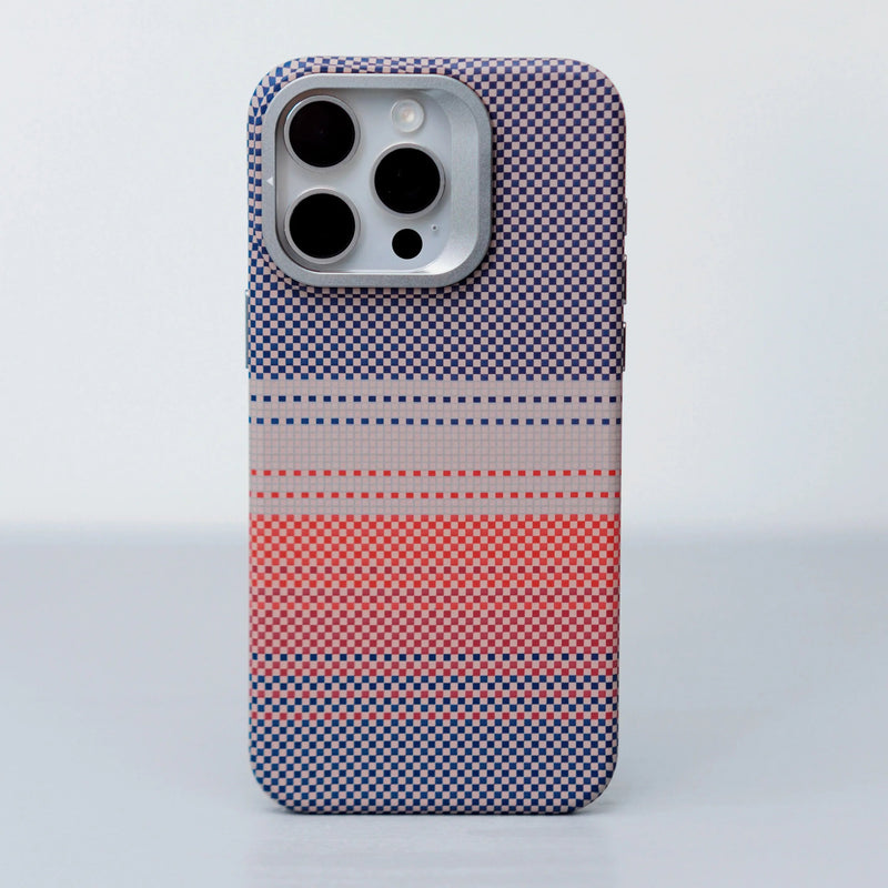 Woven Plaid Pattern Camera Bracket iPhone Case-Exoticase-A-for iPhone 15 Pro Max-Exoticase
