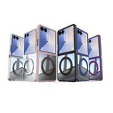 Z Flip Magnetic Clear Case with Kickstand Ring-Exoticase-Exoticase