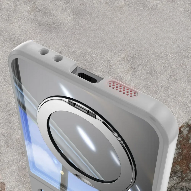 Z Flip Magnetic Clear Case with Kickstand Ring-Exoticase-Exoticase