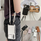 Zipper Wallet Crossbody Strap Samsung Case-Exoticase-Exoticase