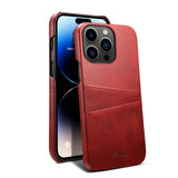 iPhone Case with Dual Card Slots-Exoticase-For iPhone 15 Pro Max-Red-