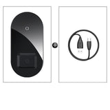 2 in 1 Wireless Charger-Exoticase-Black-