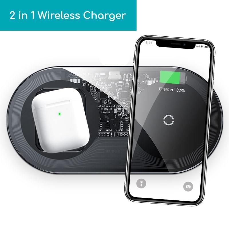 2 in 1 Wireless Charger - Exoticase -