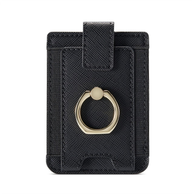 8 Cards Holder iPhone Wallet-Exoticase-Black-