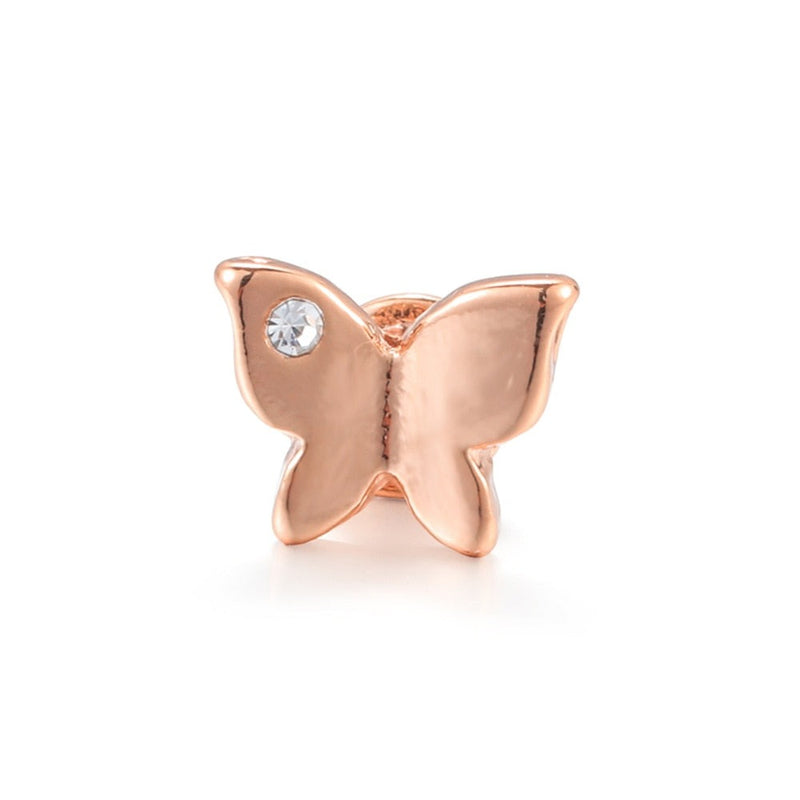 Apple Watch Band Cute Decorative Charms-Exoticase-Rose Gold Plain Butterfly-Exoticase
