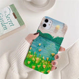Artsy Lake Flowers iPhone Case - Exoticase -