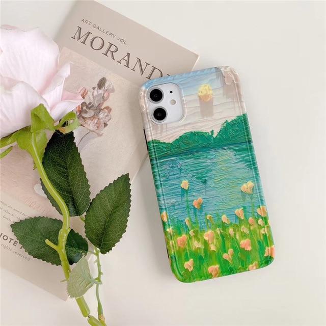 Artsy Lake Flowers iPhone Case - Exoticase - For iPhone 11 Pro Max