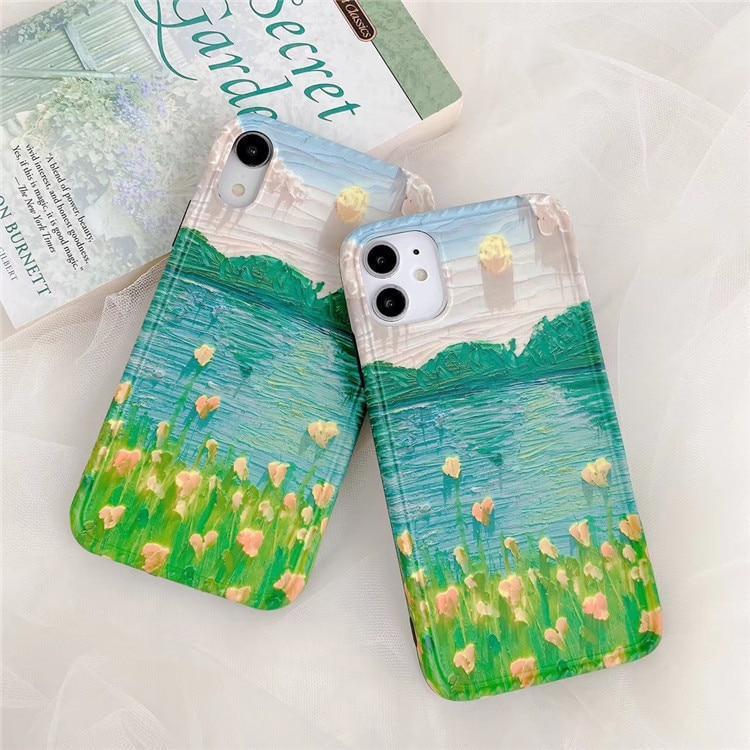 Artsy Lake Flowers iPhone Case - Exoticase -