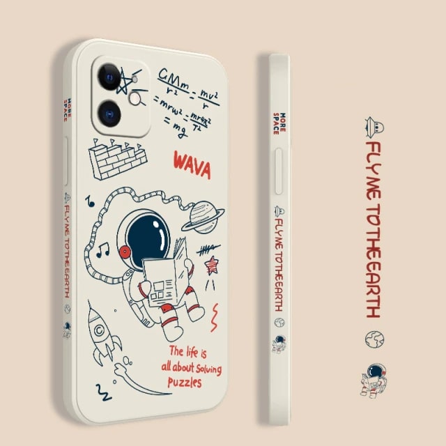 Astronaut and Equations iPhone Case-Exoticase-For iPhone 13 Pro Max-A-