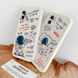 Astronaut and Equations iPhone Case - Exoticase -