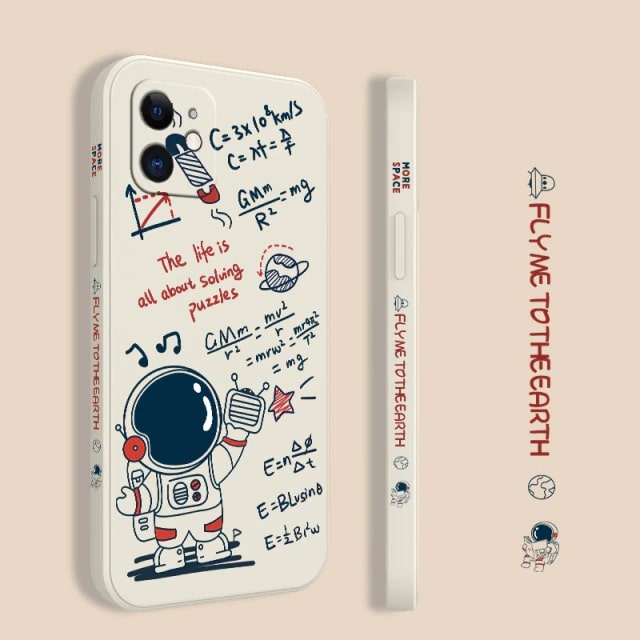 Astronaut and Equations iPhone Case-Exoticase-For iPhone 13 Pro Max-B-