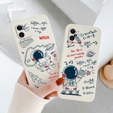 Astronaut and Equations iPhone Case-Exoticase-
