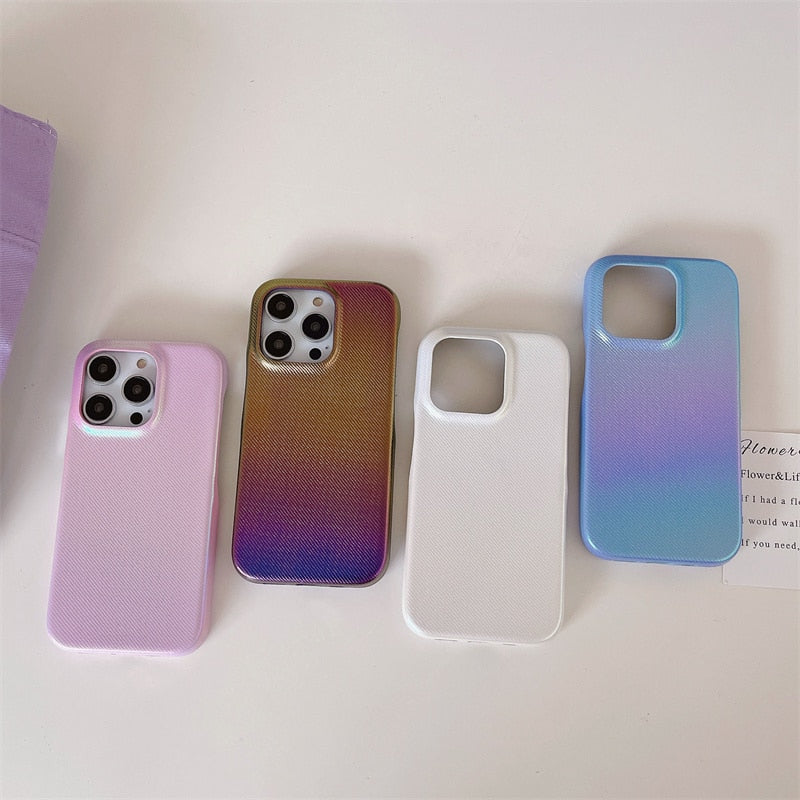 Aurora Rainbow Fabric Style iPhone Case-Exoticase-