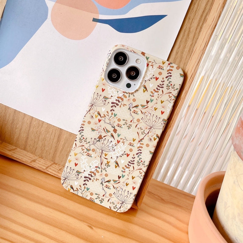 Birds Hearts Floral iPhone Case-Exoticase-