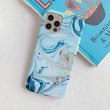 Blue Marble iPhone Case with Ring-Exoticase-For iPhone 12 Pro Max-B-