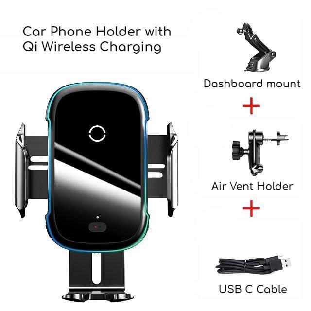 Car Phone Holder with Wireless Charging-Exoticase-