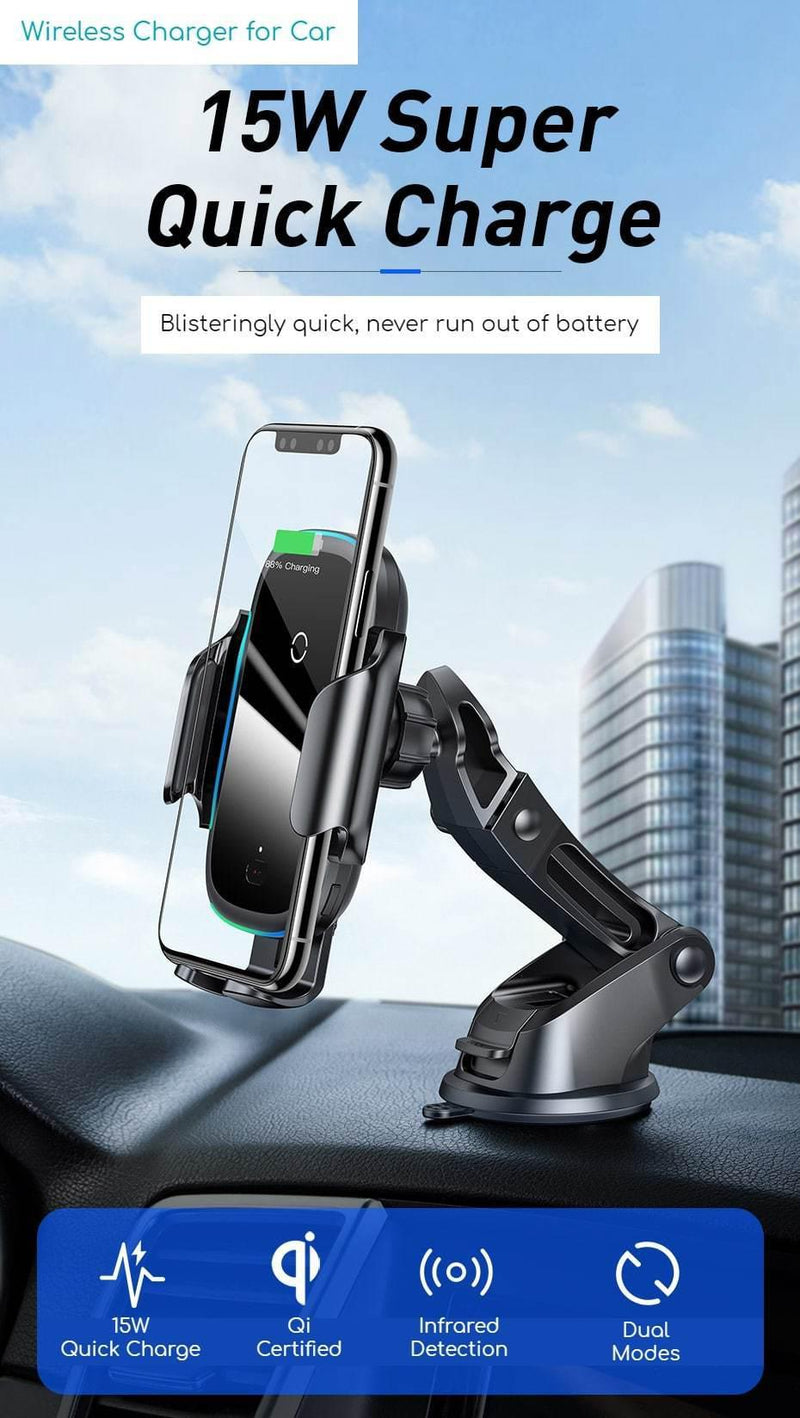 Car Phone Holder with Wireless Charging-Exoticase-