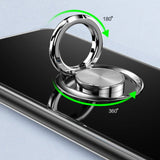 Class Sturdy Transparent Samsung Case with Metal Ring and White Sides - Exoticase -