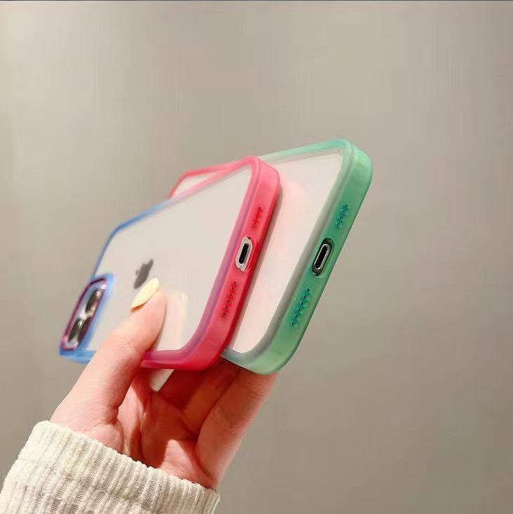 Colorful Gradient Platinum Lens Frame iPhone Case - Exoticase -