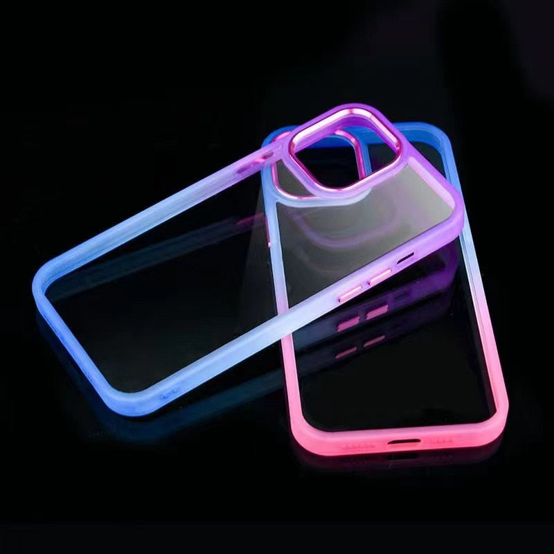 Colorful Gradient Platinum Lens Frame iPhone Case - Exoticase -