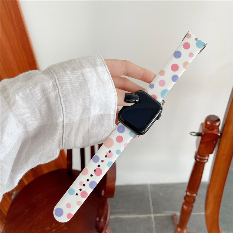 Colorful Polka Dot and Rainbow Bands for Apple Watch - Exoticase -