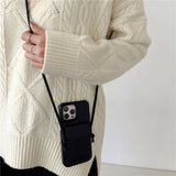 Crossbody Leather iPhone Case with Wallet-Exoticase-