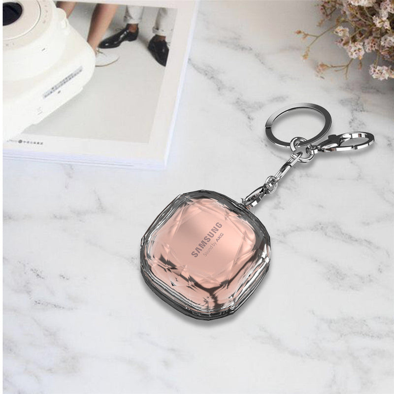 Crystal Samsung Galaxy Buds Live Case-Exoticase-Rose Pink-