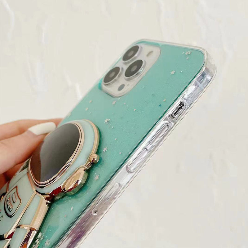 Cute Astronaut Glitter Apple iPhone Case - Exoticase -