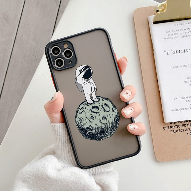 Cute Astronaut Planet iPhone Case-Exoticase-For iPhone 13 Pro Max-E-
