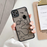 Cute Astronaut Planet iPhone Case - Exoticase - For iPhone 13 Pro Max / F
