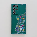 Cute Bear Floral Samsung Galaxy Case-Exoticase-