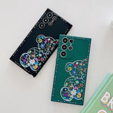 Cute Bear Floral Samsung Galaxy Case-Exoticase-