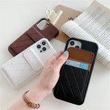 Diamond Pattern Leather Like Wallet iPhone Case-Exoticase-