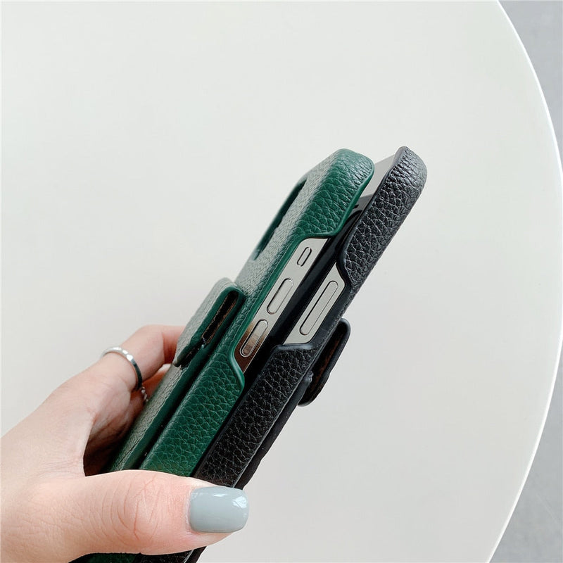 Diamond Pattern Leather Like Wallet iPhone Case-Exoticase-