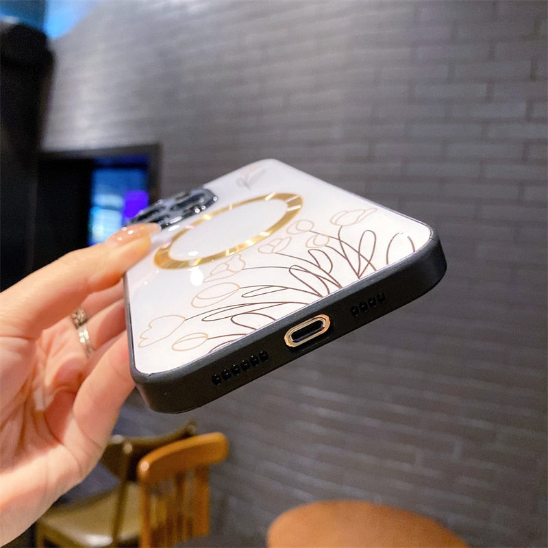 Dreamlike Floraland Apple iPhone Case With MagSafe Ring-Exoticase-